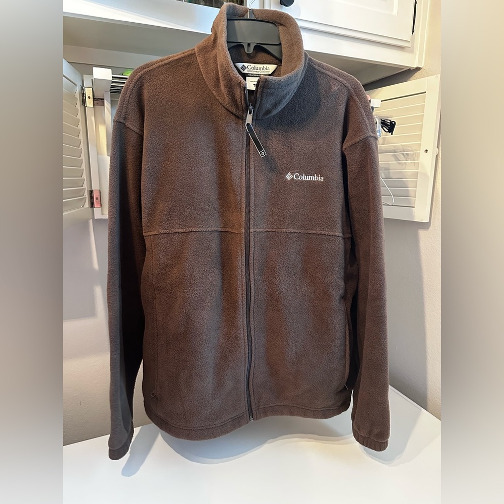 Columbia Men's Zip-Up Brown Sweater